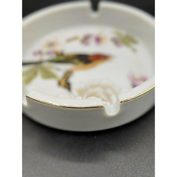 Porcelain Ashtray Shafford Japan Bird Floral - Picture 10 of 10